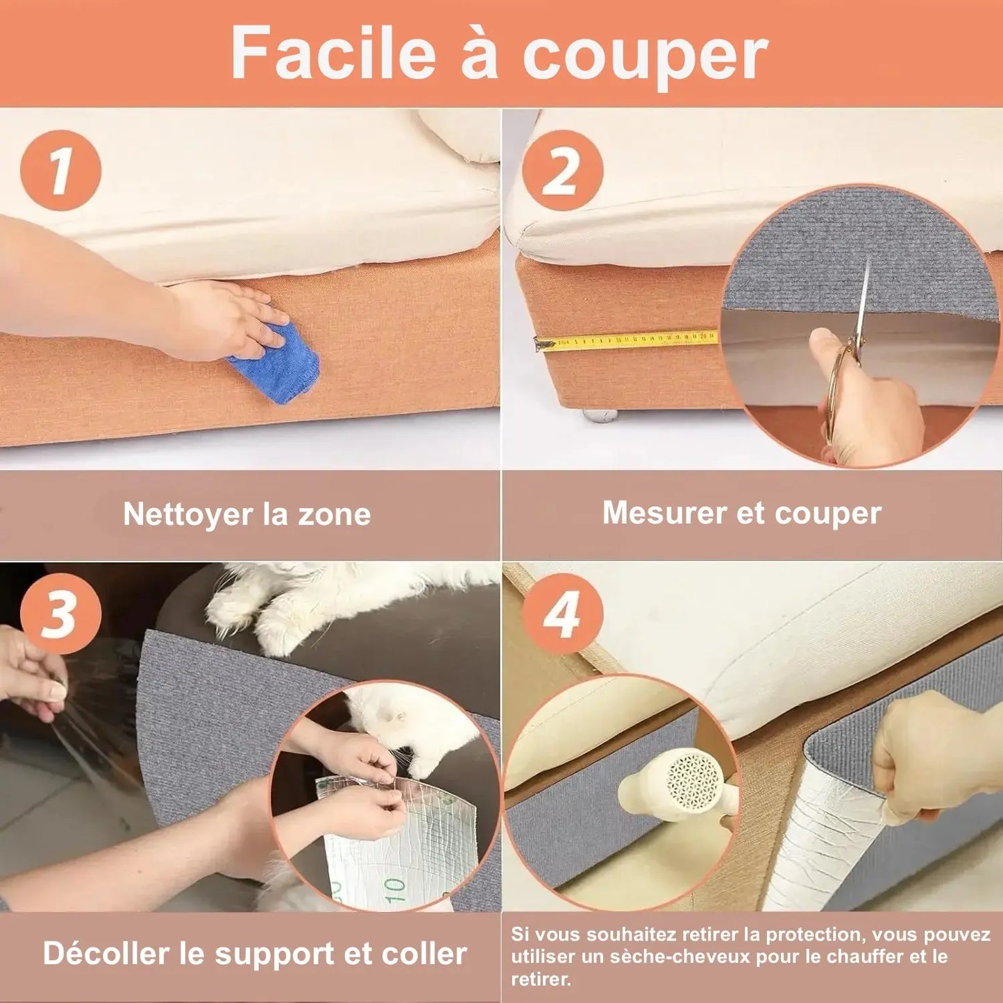 Griffoir Pour Chat Protection Canapé Et Meubles - Modèle "Scratchy" - L'Ile Aux Chats