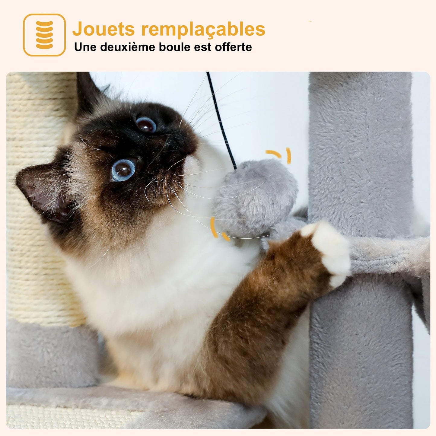 Arbre à Chat design Avec Hamac - Modèle "TinyCat" - L'Ile Aux Chats