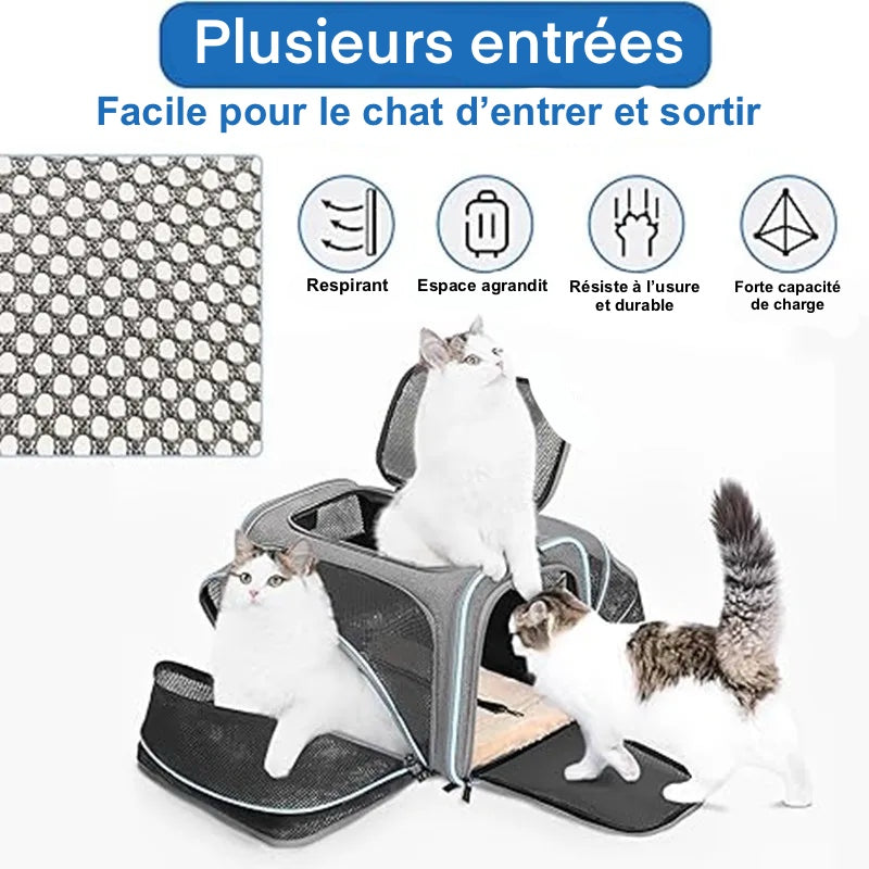 Sac De Transport Pour Chat XXL - Modèle "Camper" - L'Ile Aux Chats