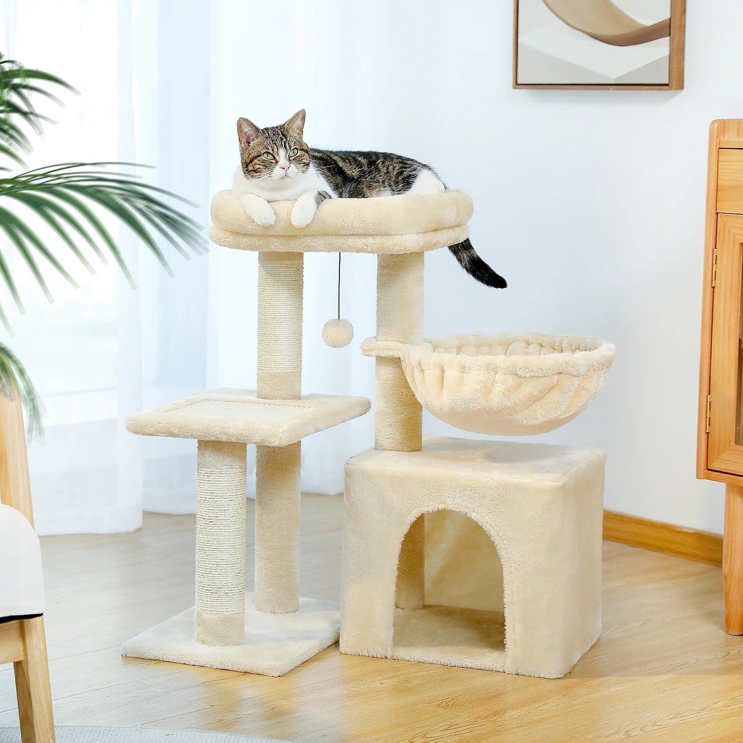 Arbre à Chat design Avec Hamac - Modèle "TinyCat" - L'Ile Aux Chats
