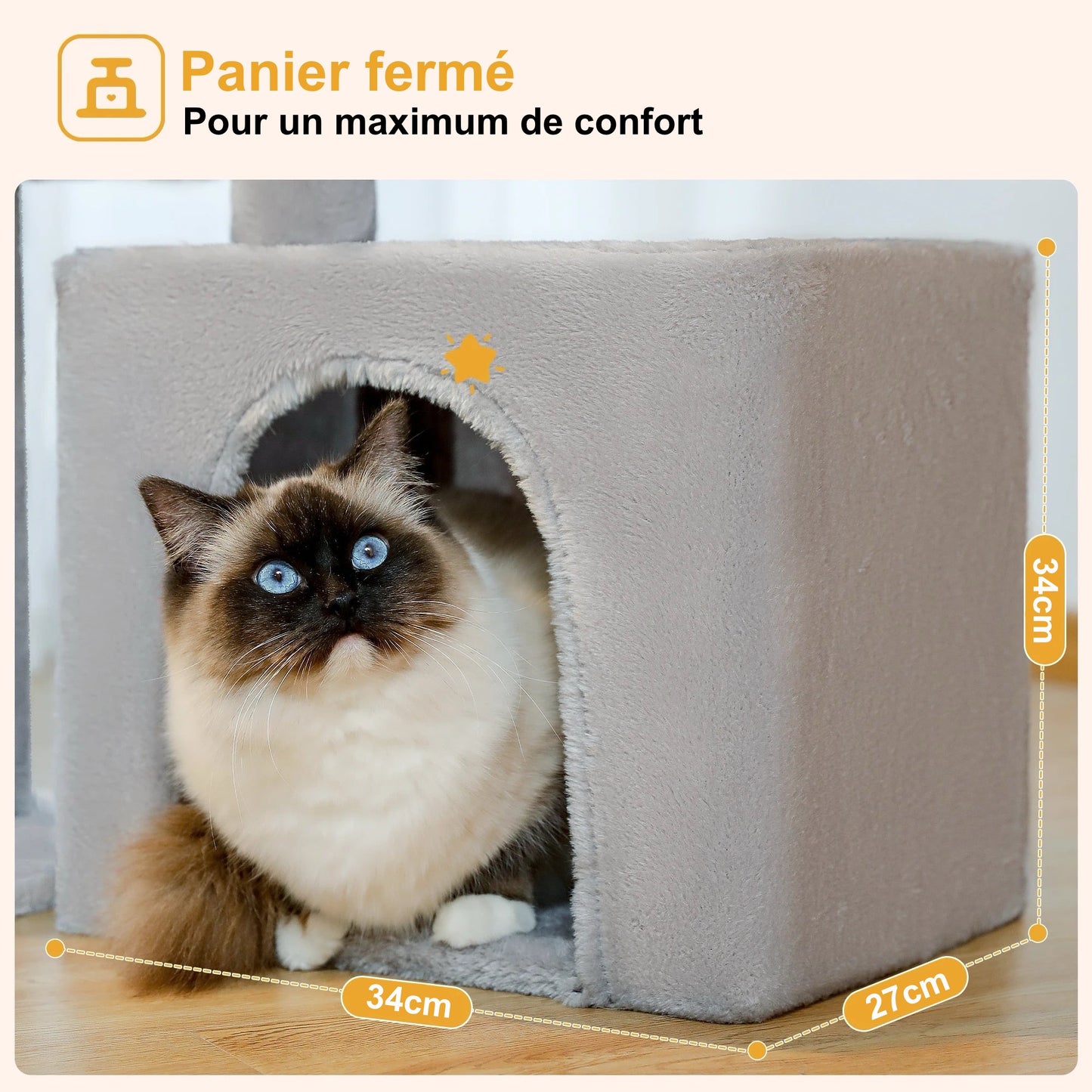 Arbre à Chat design Avec Hamac - Modèle "TinyCat" - L'Ile Aux Chats