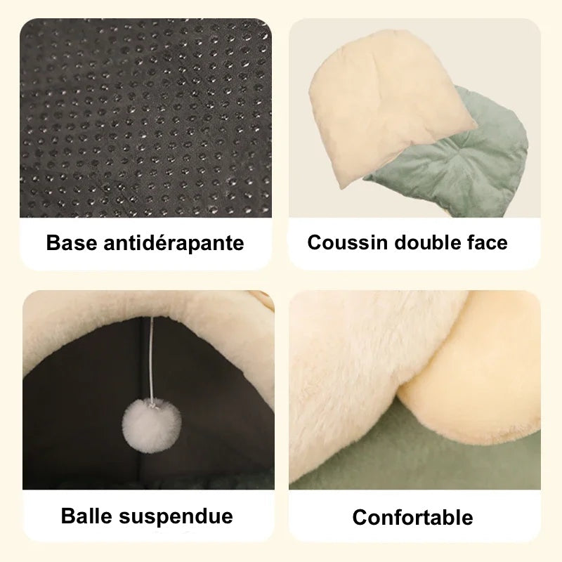 Panier Douillet Pour Chat - Modèle "Snuggo" - L'Ile Aux Chats