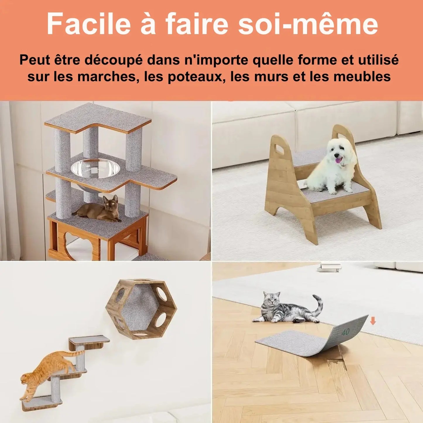 Griffoir Pour Chat Protection Canapé Et Meubles - Modèle "Scratchy" - L'Ile Aux Chats
