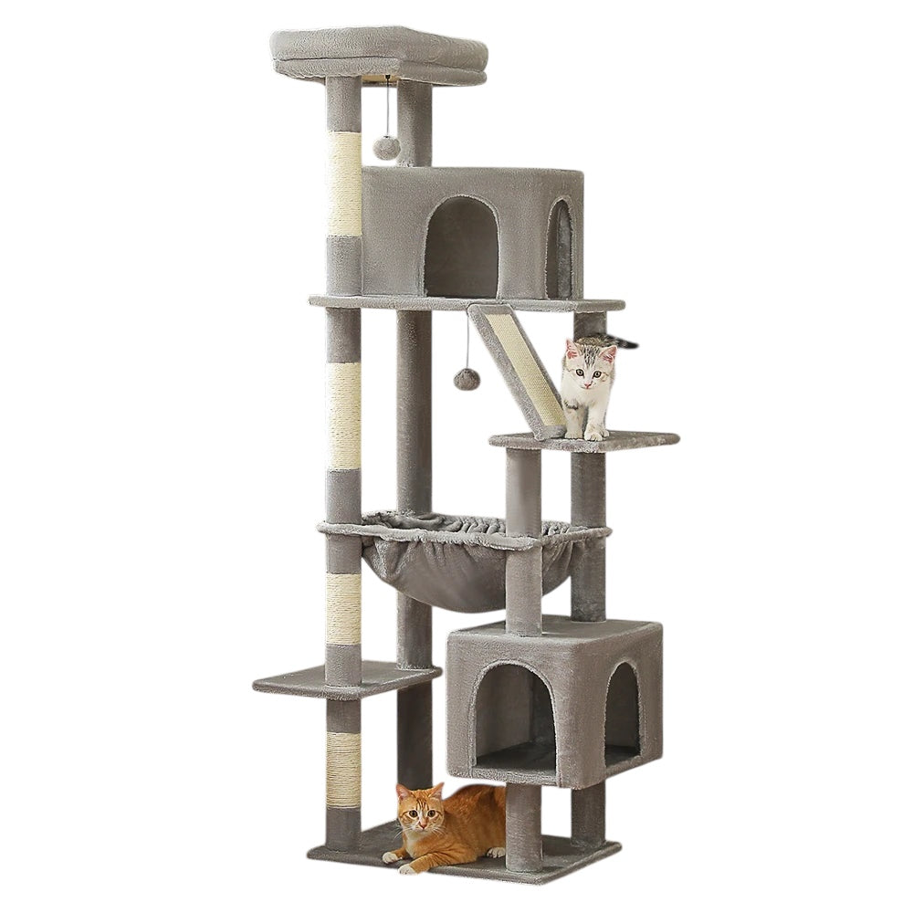 Arbre à Chat Maine Coon XXL Avec Hamac - Modèle "ChatLounge" - L'Ile Aux Chats