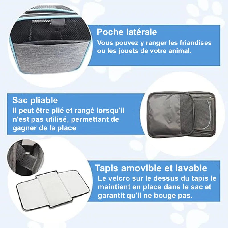 Sac De Transport Pour Chat XXL - Modèle "Camper" - L'Ile Aux Chats