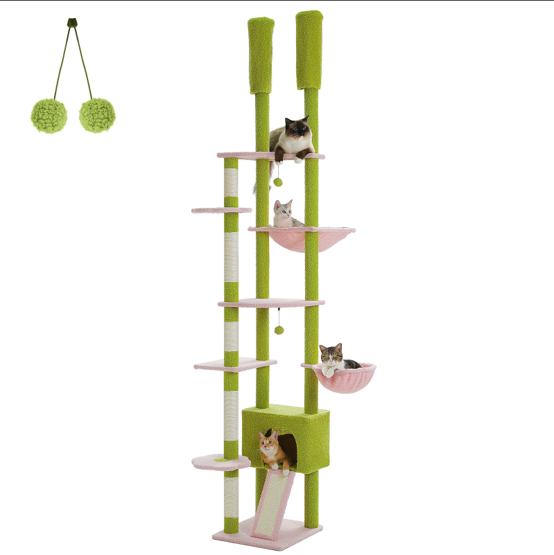 Grand Arbre à Chat Fleur - Modèle : "CatGarden" - L'Ile Aux Chats