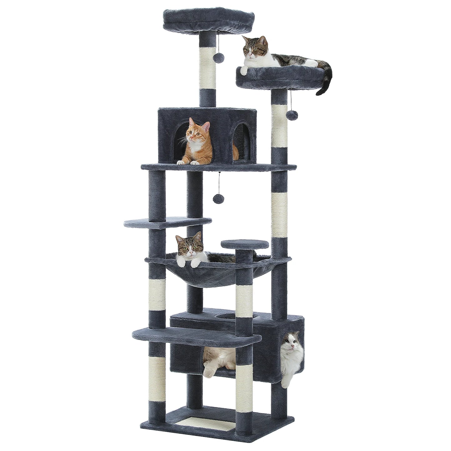 Arbre à Chat XL Avec hamac Multi-Niveaux - Modèle : "Ronronium" - L'Ile Aux Chats