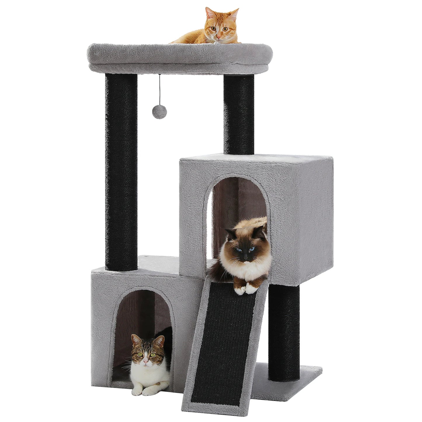 Arbre à Chat Avec Cabane - Modèle "CabaCat" - L'Ile Aux Chats