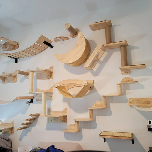 Arbre à Chat Mural Fait Maison En Bois Design