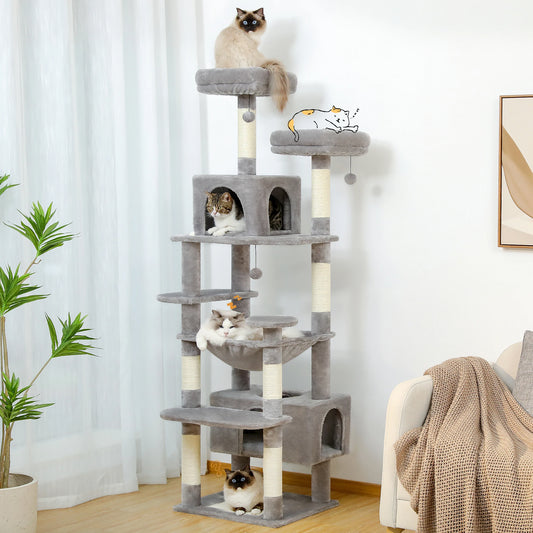 Arbre à Chat XL Avec hamac Multi-Niveaux
