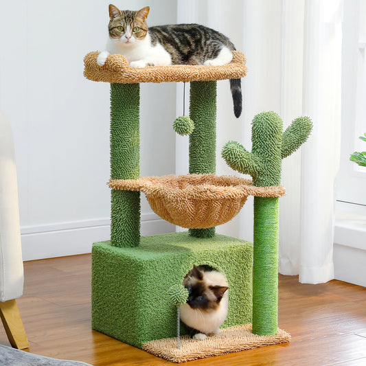 Petit Arbre à Chat En Forme De Cactus - Modèle : "OasisFélin"