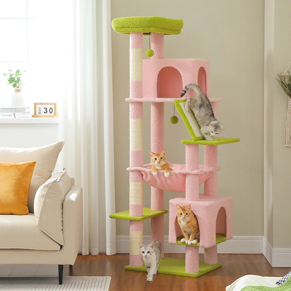 Arbre à Chat Maine Coon XXL Avec Hamac - Modèle "ChatLounge" - L'Ile Aux Chats